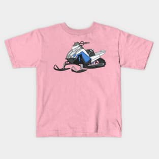 Snowmobile cartoon illustration Kids T-Shirt